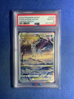 2023 POKEMON SWSH FA/GLACEON VSTAR CROWN ZENITH #GG40 PSA 10 - Image 1