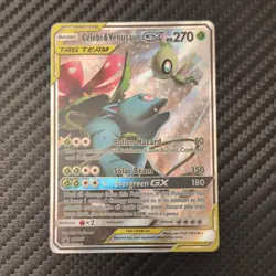 Pokemon TCG Sun & Moon Black Star Promo Tag Team Celebi & Venusaur GX SM167 NM! - Image 1