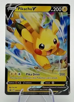 Pikachu V Promo Lot x3 SWSH061 SWSH143 SWSH285 Black Star Pokemon TCG NM - Image 1