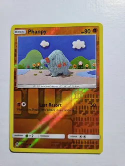 Phanpy 111/214 Rev. Holo Lost Thunder Asako Ito Pokemon TCG - Image 1