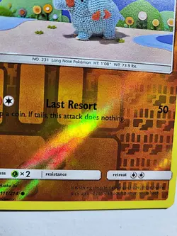 Phanpy 111/214 Rev. Holo Lost Thunder Asako Ito Pokemon TCG - Image 2