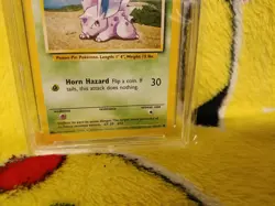 Pokemon Base Set 4th UK Print 1999-2000 Nidoran Male 55/102 Ace Graded 8 NM-MT - Image 2