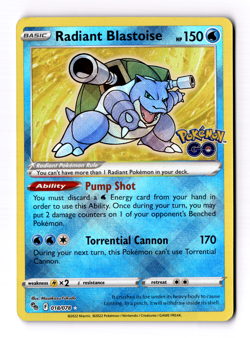 Radiant Blastoise 018/078 Pokemon GO Holo - Image 1