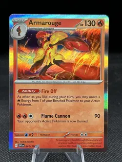 Pokemon TCG Armarouge Scarlet & Violet: Paldean Fates 015/091 Holo Rare - Image 1