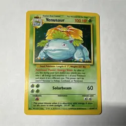Pokemon TCG Venusaur 15/102 Base Set Holo Rare 100 HP Solarbeam 1999-wizards - Image 1