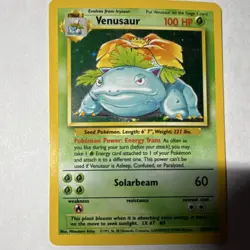 Pokemon TCG Venusaur 15/102 Base Set Holo Rare 100 HP Solarbeam 1999-wizards - Image 2