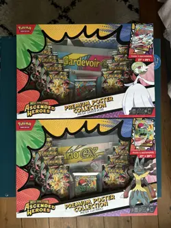 Pokemon Ascended Heroes Poster Collection Lucario & Gardevoir Bundle - Brand New - Image 1