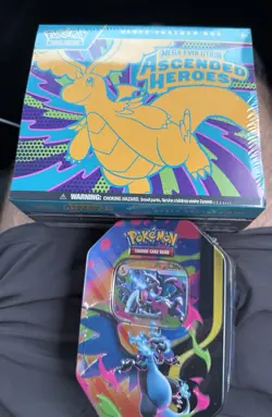 Pokemon Mega Evolution Ascended Heroes Elite Trainer Box & Mega Charizard X Tin - Image 1