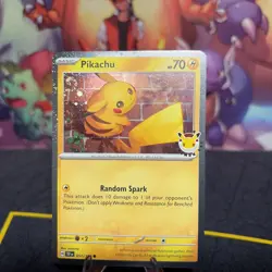 2026 Pokemon Day 30th Anniversary Pikachu 051 Stamped Promo w/ Swirl! (X6) M/NM - Image 4