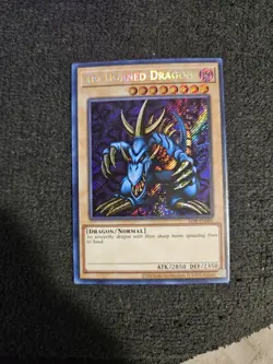 Tri-Horned Dragon LOB-EN000 Secret Rare NM Yugioh Card - Image 1