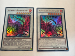 Black Rose Dragon AC11-DE018 Limited Edition German Yu-Gi-Oh Card Holo x2 Lot - Image 1