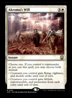 MTG Akroma's Will Commander LP Light Play Modern Horizons 3 Commander [133] - Image 1