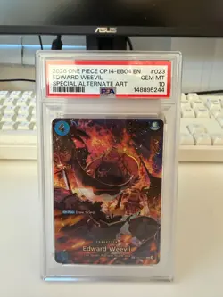2026 ONE PIECE THE AZURE SEA'S SEVEN SPECIAL ALT ART #023 EDWARD WEEVIL PSA 10 - Image 1