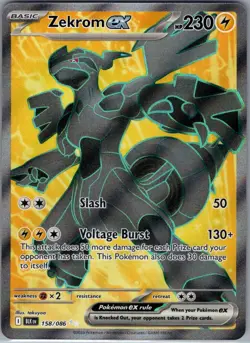 Zekrom ex 158/086 SV: Black Bolt - Pokemon Card - NM - Image 1