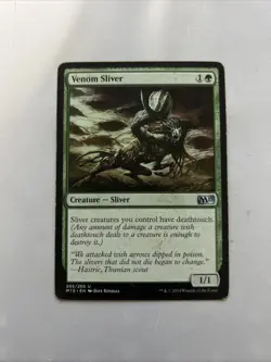 Magic the Gathering Venom Sliver M15 Core Set 2015 #205 2014 Uncommon MTG Card - Image 1