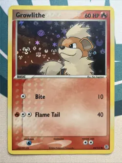 Pokemon Card - Growlithe - Reverse Holo (64/112) ex FireRed LeafGreen *LP* - Image 1