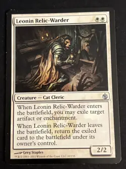 1x Leonin Relic-Warder (10) Mirrodin Besieged LP MTG Magic x1 MKE - Image 1