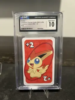 Victini Pokemon Card +2 CGC 10 Gem Mint Pokemon Pocket UNO Pokemon Playing Cards - Image 1