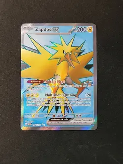 Pokemon TCG Zapdos EX Full Art Ultra Rare Holo Card 192/165 Scarlet & Violet 151 - Image 1