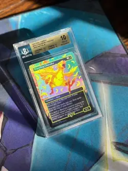 Traveling Chocobo (Borderless) (Neon Ink Yellow) Final Fantasy Foil Grade 10 - Image 1