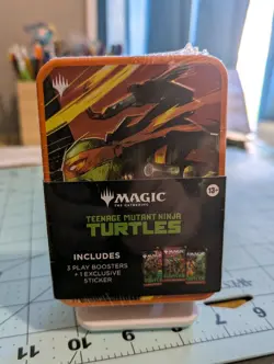 2026 Magic the Gathering Teenage Mutant Ninja Turtles Orange Tin Sealed - Image 1