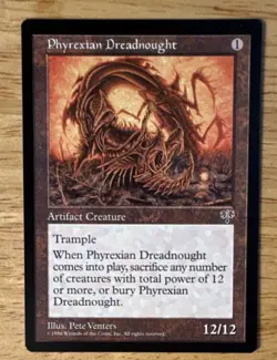 Wizards of the Coast Phyrexian Dreadnought MTG Mirage Artifact Creature Rare Co… - Image 1