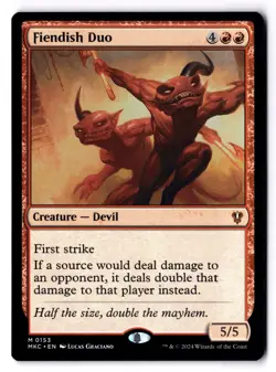 Fiendish Duo NM* Commander: Murders Karlov Manor ENGLISH 0153 mtg -UnltdCards - Image 1