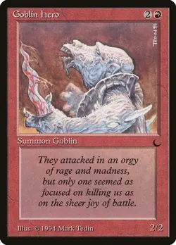 MTG Goblin Hero ** The Dark ** English (MP) - Image 1