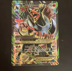 Pokemon TCG Mega-Houndoom-EX Holo Full Art Ultra Rare Card Breakthrough 154/162 - Image 1
