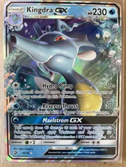 Kingdra GX - 18/70 - Pokemon Dragon Majesty Sun & Moon Ultra Rare Card NM - Image 1