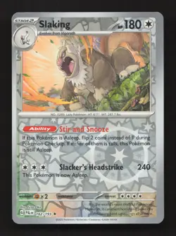 Slaking 162/193 Rare Paldea Evolved Pokemon Reverse Holo Near Mint - Image 1