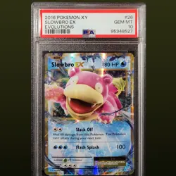 2016 POKEMON XY EVOLUTIONS #26 SLOWBRO EX PSA 10 - Image 1
