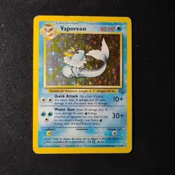 Pokemon TCG Vaporeon Jungle 12/64 Unlimited Holo Rare MP - Image 1