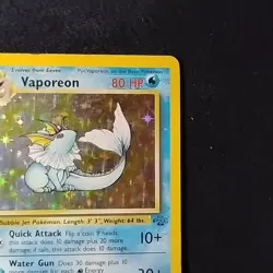 Pokemon TCG Vaporeon Jungle 12/64 Unlimited Holo Rare MP - Image 3