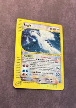 2003 Pokemon Aquapolis Crystal Lugia 149/147 Holo E-Reader with Swirl Near Mint - Image 3