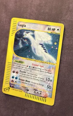 2003 Pokemon Aquapolis Crystal Lugia 149/147 Holo E-Reader with Swirl Near Mint - Image 5