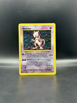 Mewtwo Shadowless Holo 010/102 Base Set Holo Pokemon TCG - Image 1