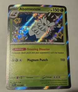 Pokemon Paldean Fates - Abomasnow Shiny Rare NM 101/091 - Image 1