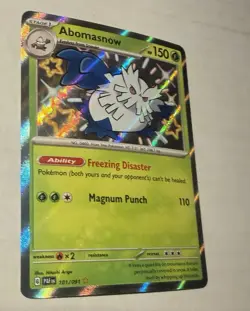 Pokemon Paldean Fates - Abomasnow Shiny Rare NM 101/091 - Image 4