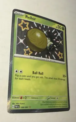 Pokemon Paldean Fates - Rellor Shiny Rare NM 108/091 - Image 4