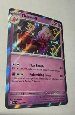 Pokemon Paldean Fates - Tinkatuff Shiny Rare 166/091 - Image 2