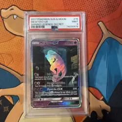 PSA 9 Pokemon Mewtwo GX Secret Rare 78/73 Shining Legends Holo - Image 1