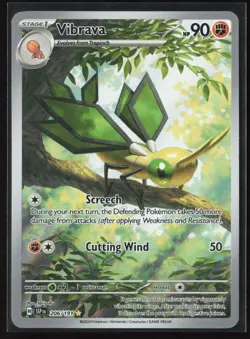 Vibrava 206/191 SV08: Surging Sparks Illustration Rare Pokemon TCG NM - Image 1