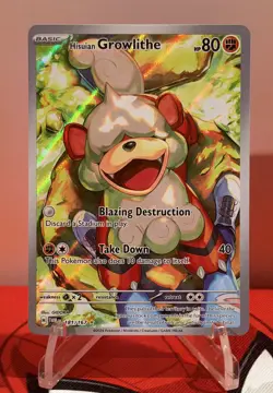 Pokemon Twilight Masquerade Hisuian Growlithe 181/167 Illustration Rare - Image 1