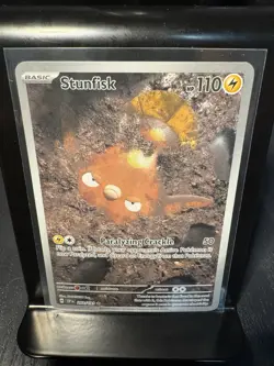 Pokemon TCG Surging Sparks Stunfisk Holo Illustration Card 202/191 IR - Image 1