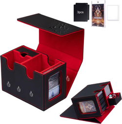 MTG Deck Box for Commander Card Storage Box 250+ Sleeveless Trading Card Deck Bo - Image 1