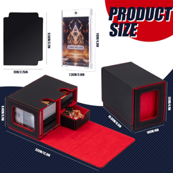 MTG Deck Box for Commander Card Storage Box 250+ Sleeveless Trading Card Deck Bo - Image 4