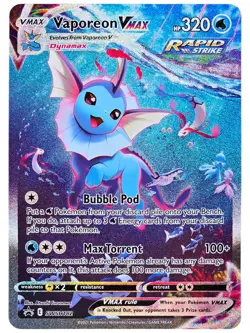 Vaporeon VMAX Pokemon Evolutions Jumbo Black Star Promo #SWSH182 ☆Near Mint/Mint - Image 2