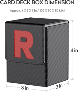 Card Deck Box for PTCG Cards [Team R] MTG Trading Card Holder with 2 Dividers pe - Image 2