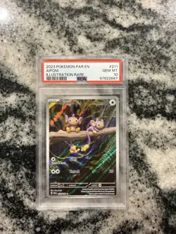 2023 POKEMON PAR EN-PARADOX RIFT ILLUSTRATION RARE #211 AIPOM PSA 10 - Image 1